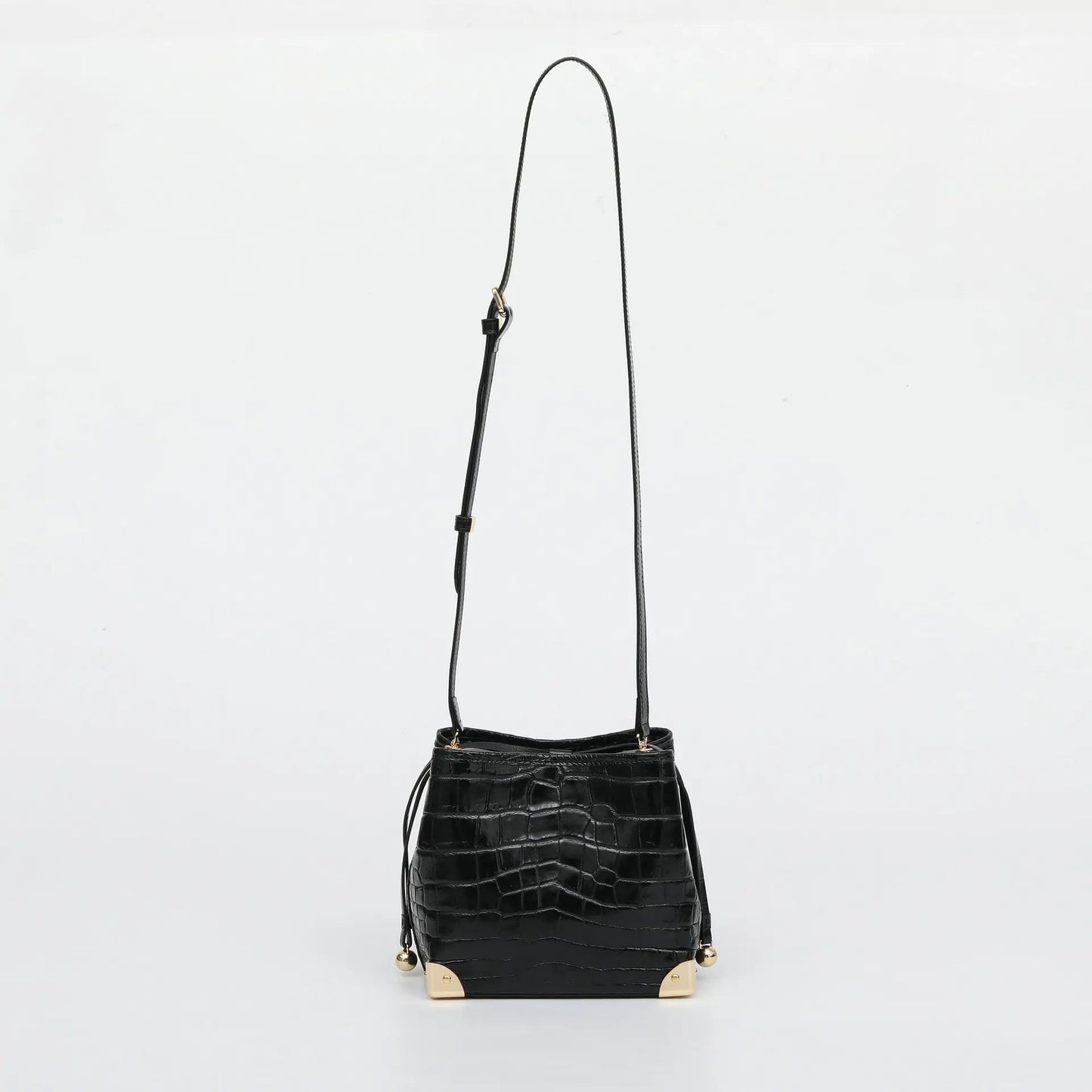 Bucket Bag Crocodile Leather Chain Strap Classic Style - SN Wigs & More
