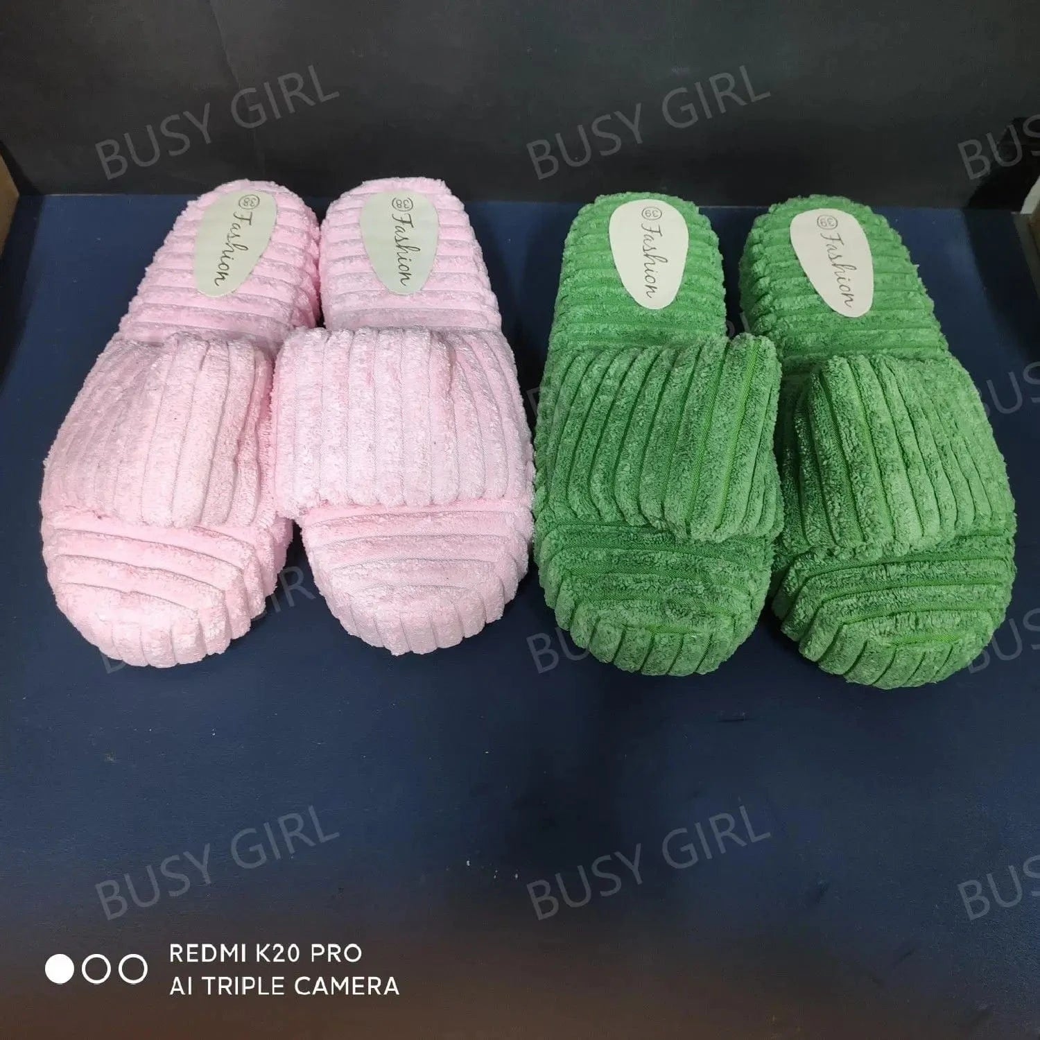 BUSY GIRL KX4562 Women Sandals 2024 Trending Slippers For Women Pink Green Flat Sandals Platform Heels Ladies Towel Slippers