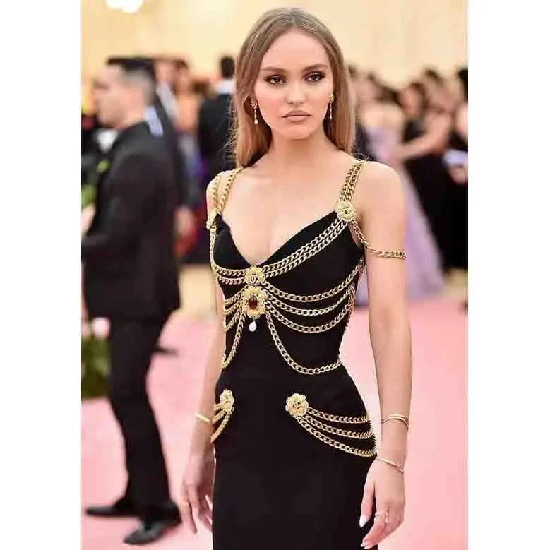 C2098 oem 2024 new arrivals high quality black rayon women sexy sleeveless elegant maxi train evening bandagedress dress