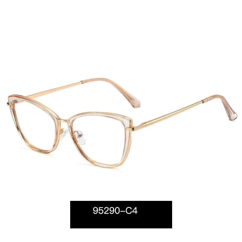 C4 Champagne MS 95290 New Arrivals Online Celebrity Style Optical Eyewear Glasses Frame Blue Light Computer Glasses Spectacles