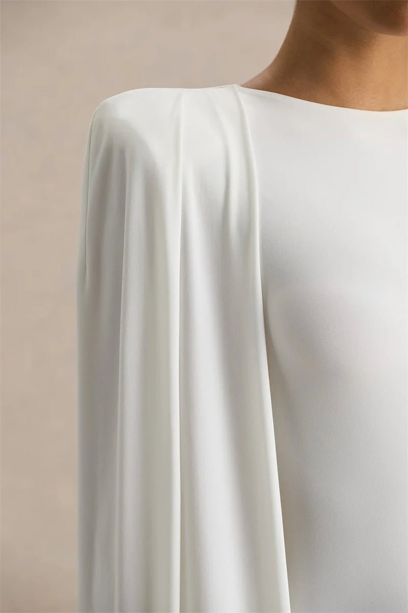 Cape Sleeve Split Maxi Dress - SN Wigs & More