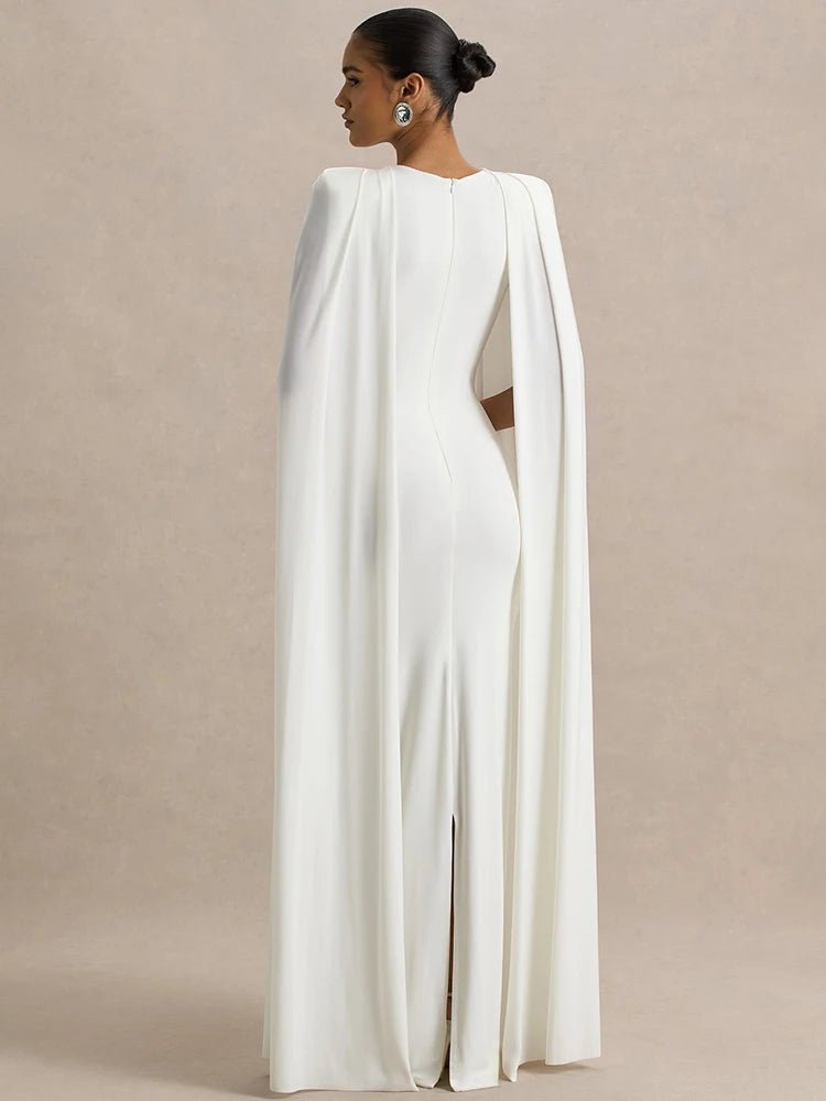 Cape Sleeve Split Maxi Dress - SN Wigs & More