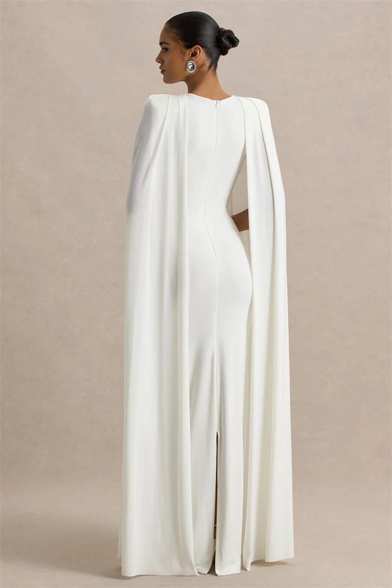 Cape Sleeve Split Maxi Dress - SN Wigs & More