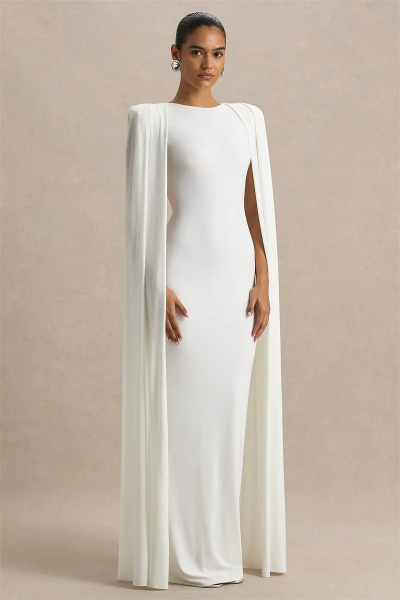 Cape Sleeve Split Maxi Dress - SN Wigs & More