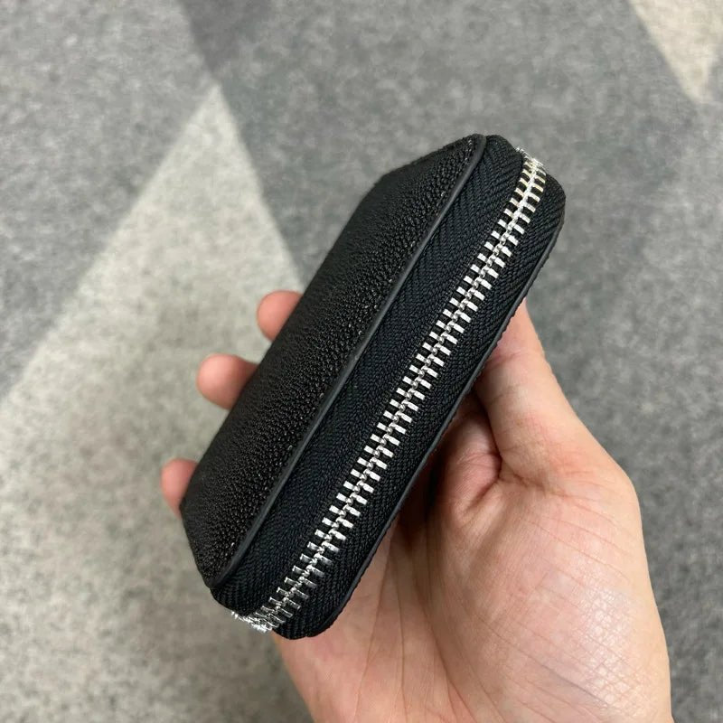 Card Holder Stingray Pearl Leather Elegant Minimalist Style - SN Wigs & More