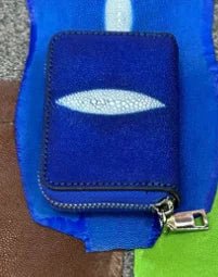 Card Holder Stingray Pearl Leather Elegant Minimalist Style - SN Wigs & More