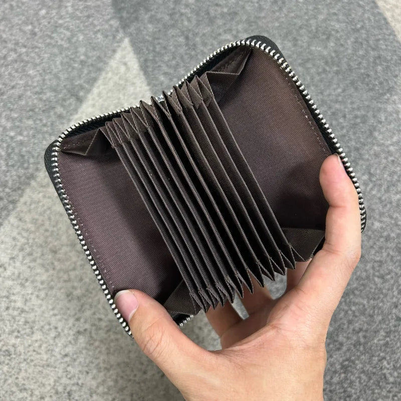 Card Holder Stingray Pearl Leather Elegant Minimalist Style - SN Wigs & More