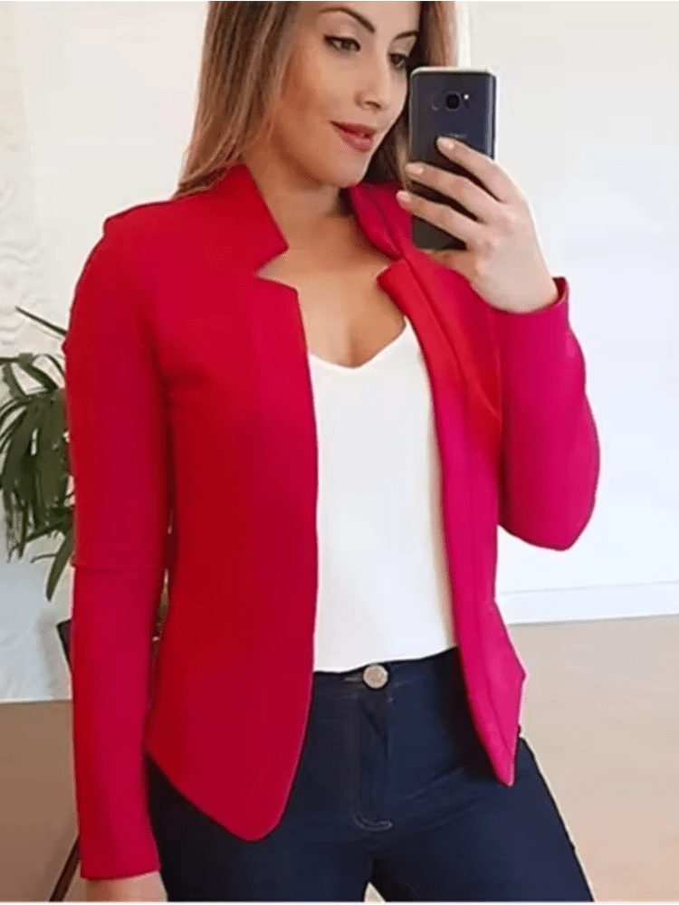 Cardigan Long Sleeve Solid Color Slim Fit Elegant Office Style - SN Wigs & More