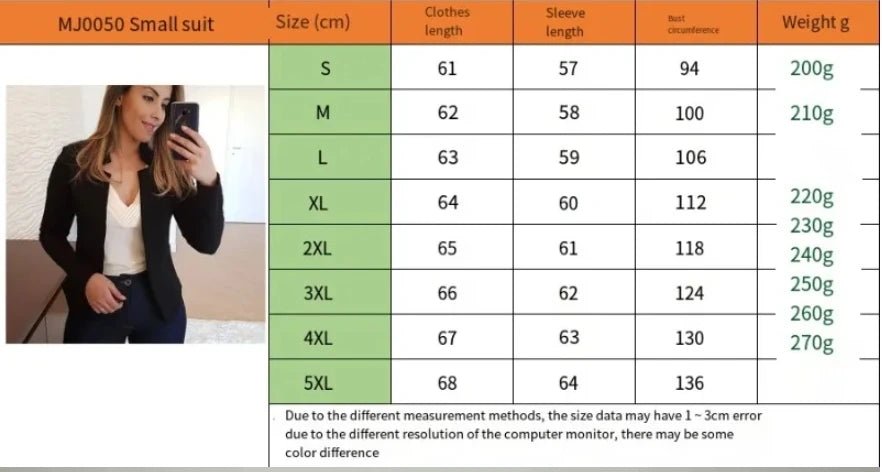 Cardigan Long Sleeve Solid Color Slim Fit Elegant Office Style - SN Wigs & More