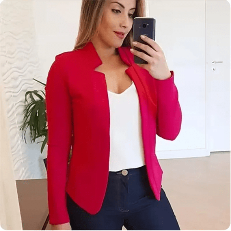 Cardigan Long Sleeve Solid Color Slim Fit Elegant Office Style - SN Wigs & More