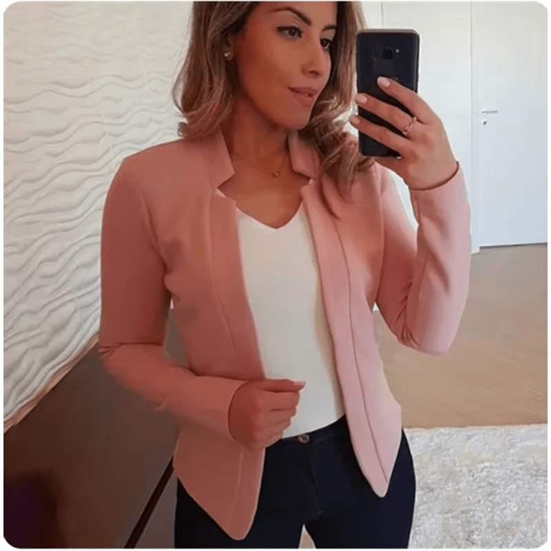 Cardigan Long Sleeve Solid Color Slim Fit Elegant Office Style - SN Wigs & More