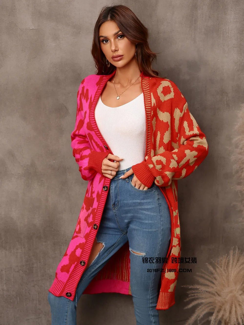 Cardigan Sweater + Knitted Thick Fabric With V - Neck And Long Sleeves + Loose Fit Winter Casual Style - SN Wigs & More
