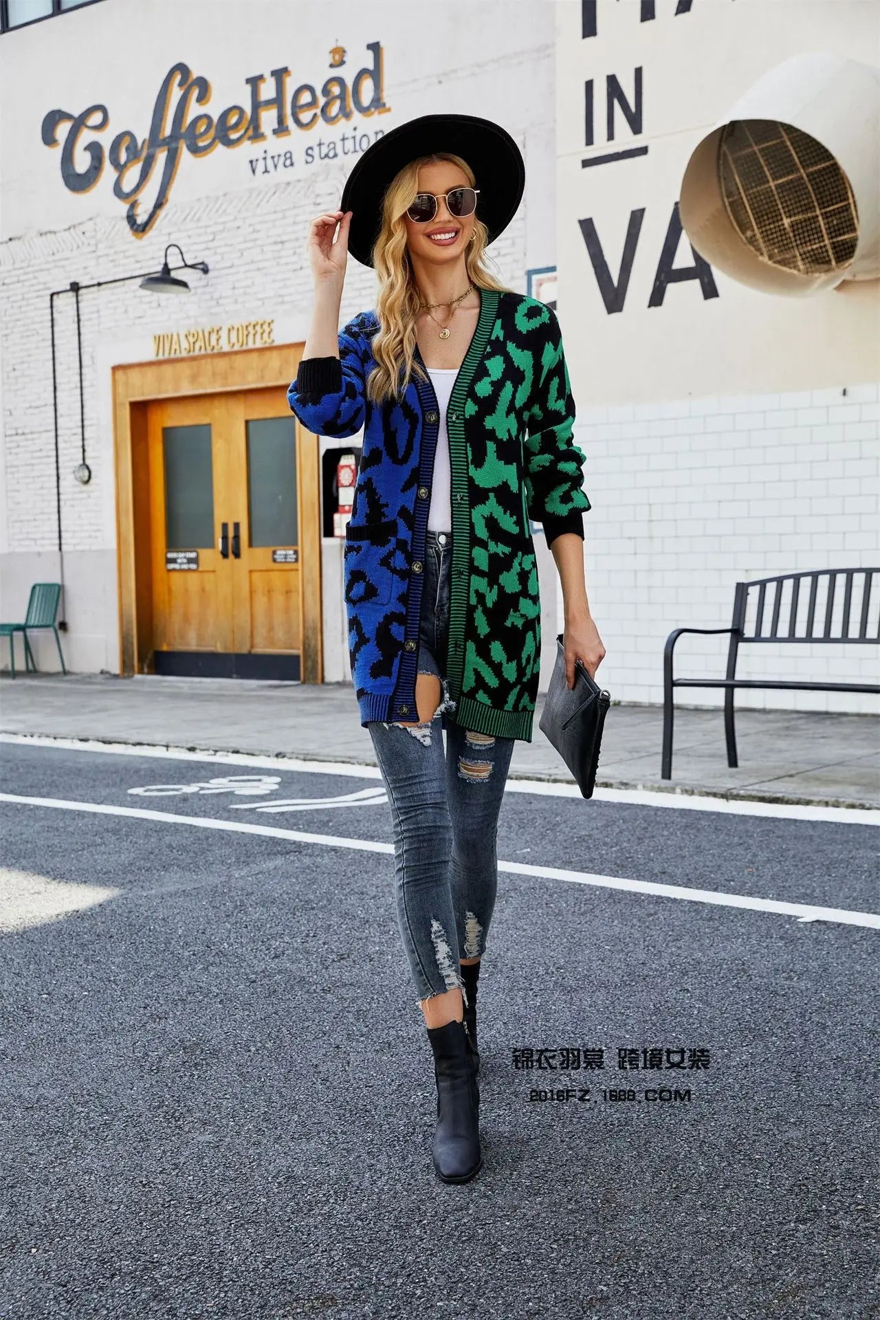 Cardigan Sweater + Knitted Thick Fabric With V - Neck And Long Sleeves + Loose Fit Winter Casual Style - SN Wigs & More