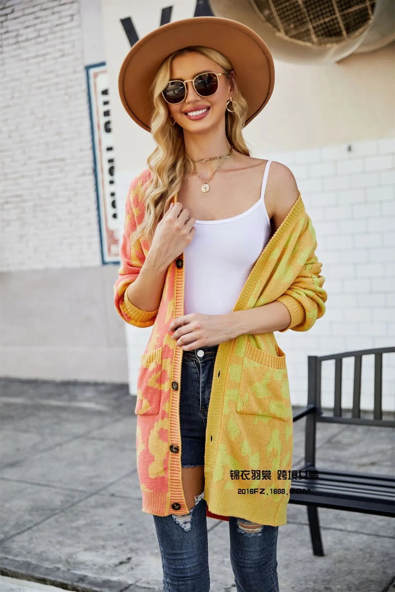 Cardigan Sweater + Knitted Thick Fabric With V - Neck And Long Sleeves + Loose Fit Winter Casual Style - SN Wigs & More