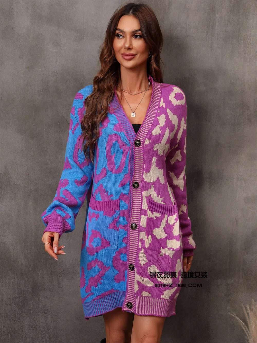 Cardigan Sweater + Knitted Thick Fabric With V - Neck And Long Sleeves + Loose Fit Winter Casual Style - SN Wigs & More