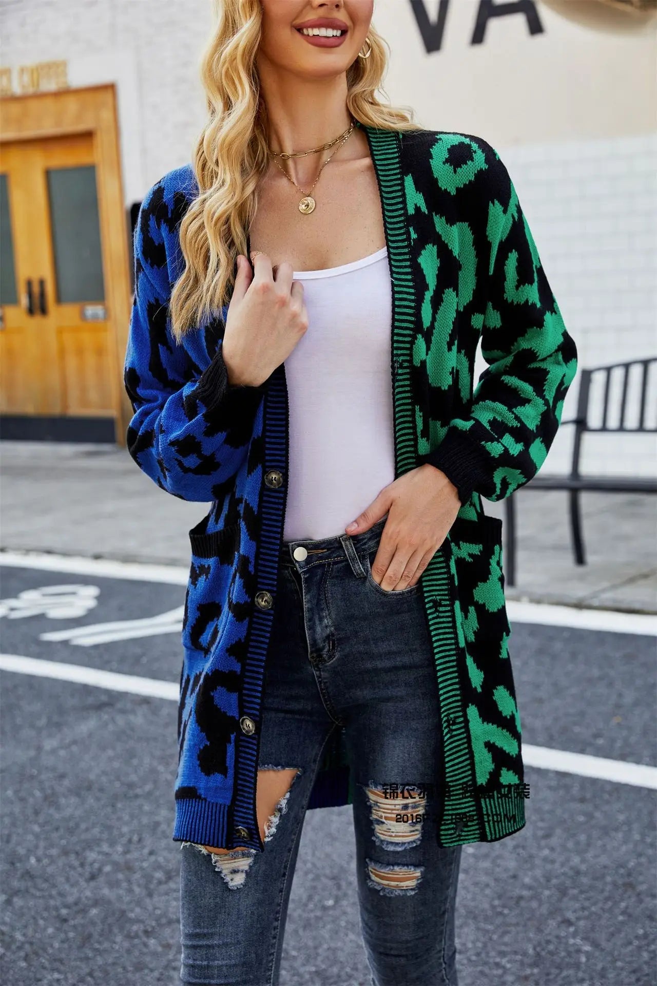 Cardigan Sweater + Knitted Thick Fabric With V - Neck And Long Sleeves + Loose Fit Winter Casual Style - SN Wigs & More