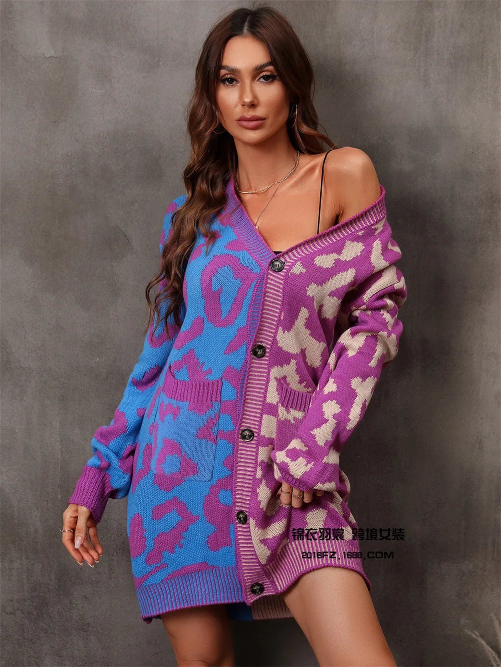 Cardigan Sweater + Knitted Thick Fabric With V - Neck And Long Sleeves + Loose Fit Winter Casual Style - SN Wigs & More
