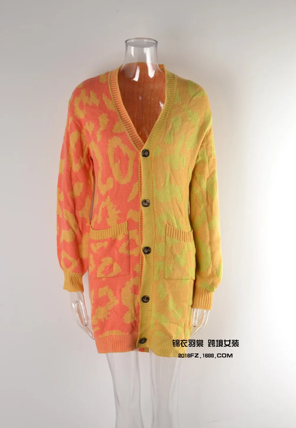 Cardigan Sweater + Knitted Thick Fabric With V - Neck And Long Sleeves + Loose Fit Winter Casual Style - SN Wigs & More