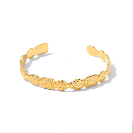 Casual / BG921 BG921 18k Gold Plated Stainless Steel Bracelet Jewelry Open Volcano Pattern Irregular Geometric Bangles