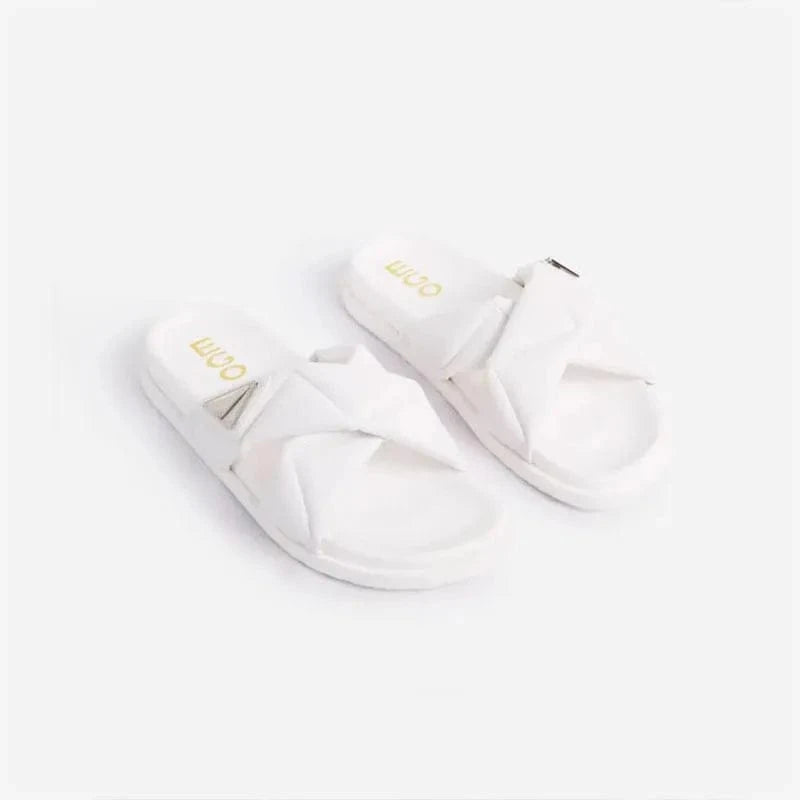 Casual  summer solid texture sandals women's shoes sandals white women's sandals with tassels