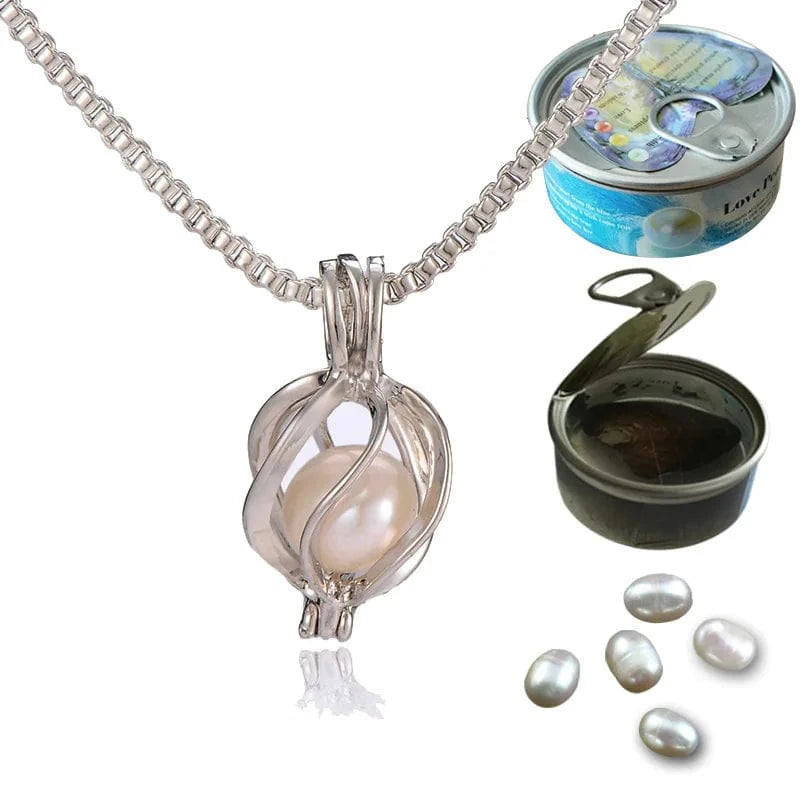 chain +pendant without oyster DIY Necklace Jewelry Charms Cage Pendant For Women Men