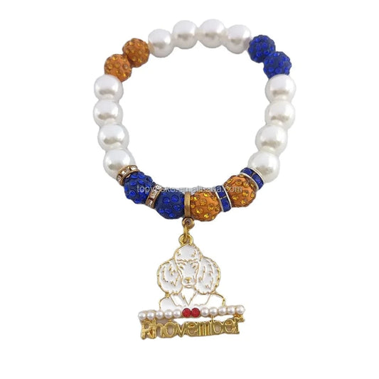 Charms bracelets / SGR Handmade Greek Society Sorority Sigma Gamma Rho Letter Enamel Pendant Exquisite Bracelets Women Jewelry