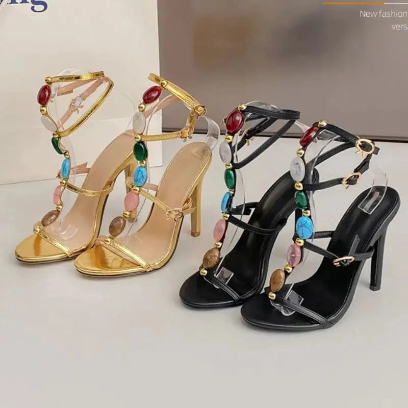 Chaussures Femme Sandales A Talon Sexy Female New Summer Heels for Women