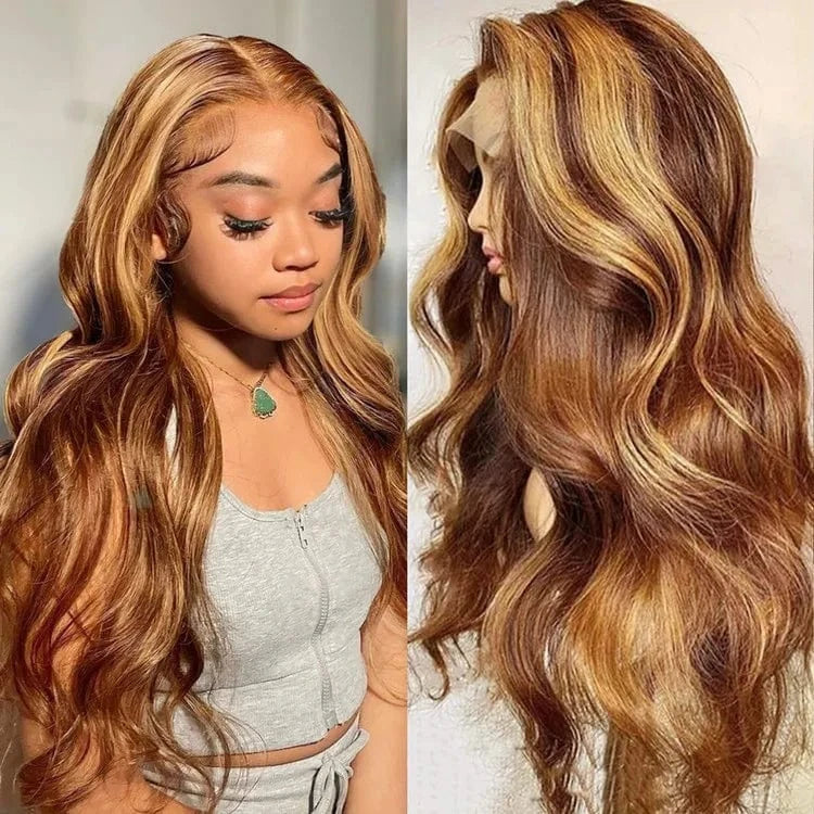 Cheap Color Wigs Human Hair Density 150% 180% Glueless Highlight Wig Lace Front Pink  Blue Blonde 99j Orange wig Straight