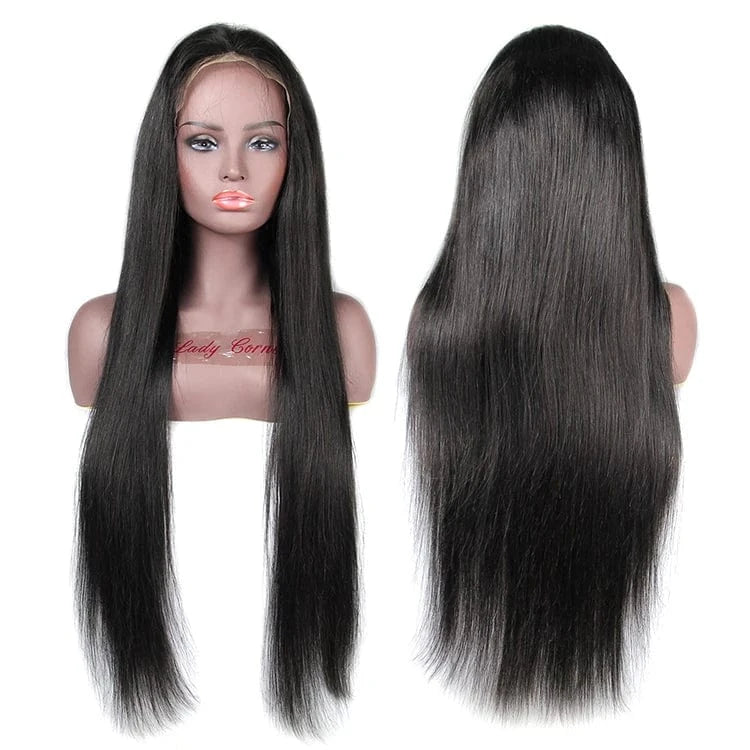 Cheap Cuticles Aligned brazilian human hair wigs for black women,250% density bleached knots 40 inch full lace human hair wig