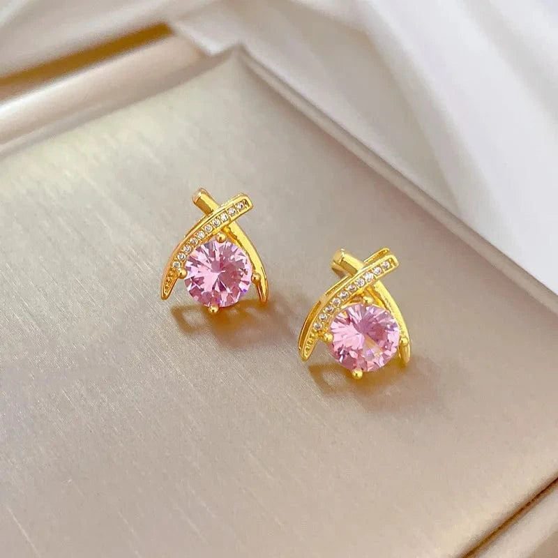 Cheap Price Fashion Fine Jewelry Sets 18k Gold Plated Moissanite Stainless Steel Chain Jewelry Wedding Sets For Women