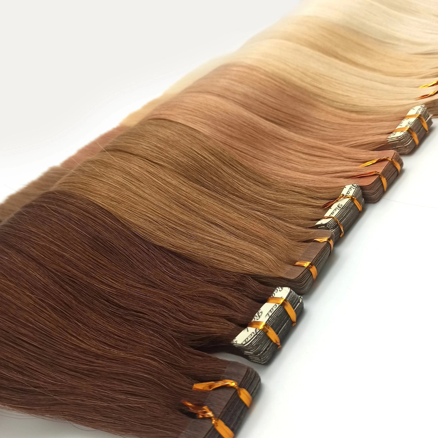 Cheap Russian Invisible adhesive tape hair extension Double drawn Wholesale Blonde Human double side Remy tape in hair