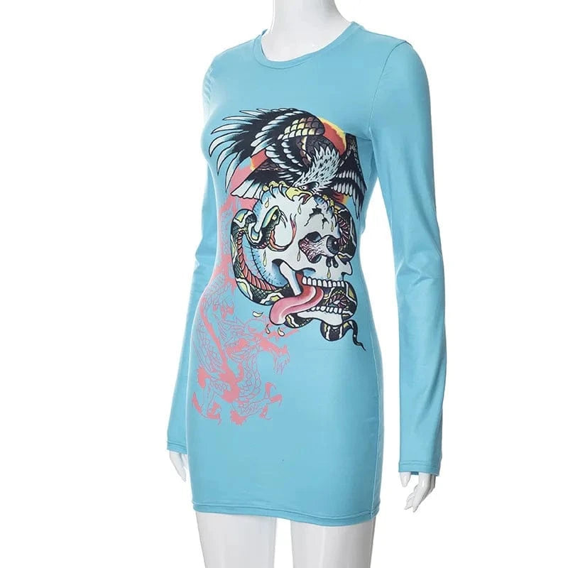 cheap vintage ladies woman sexy printed plain beauty long sleeve t-shirt t shirt dress spring 2024 women cotton outfit for women