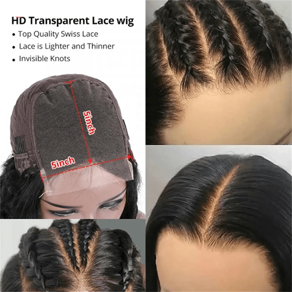 Cheap Wholesale 5X5 Hd Lace Closure Wigs Brazilian Human Hair Kinky Curly Transparent Lace Front Wigs Human Hair For Black Women