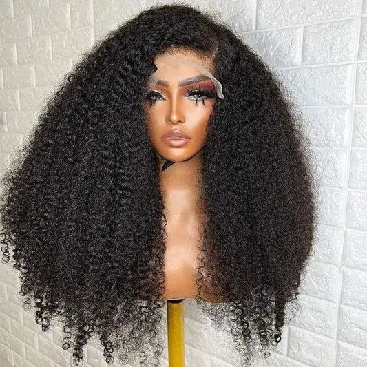 Cheap Wholesale Wear And Go 5x5 13x4 lace front wig Raw Indian Human Hair Afro Kinky Curly Glueless HD Lace Frontal Wig