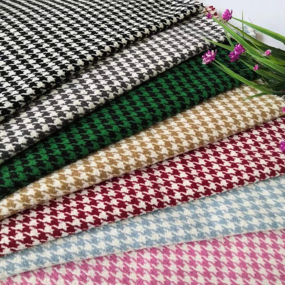 Chic Houndstooth Women Suits 3 Piece & Only Jacket Peak Lapel Formal Casual Prom Party Pants Sets Long Coat Blazer Pants