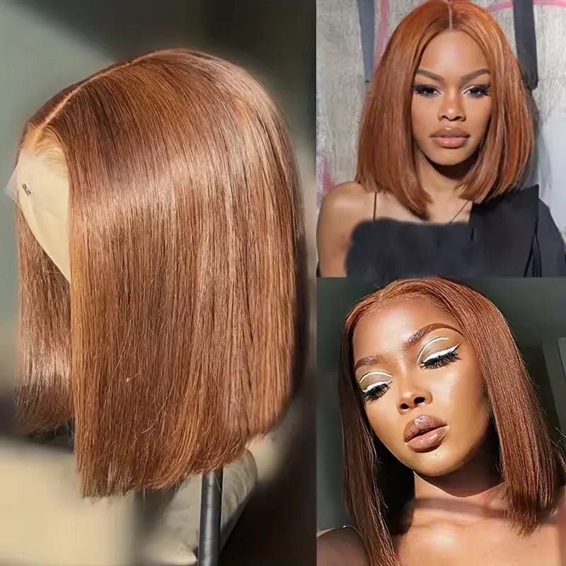 Chocolate Brown Straight Bob Wig (10–14 Inch Options) - SN Wigs & More