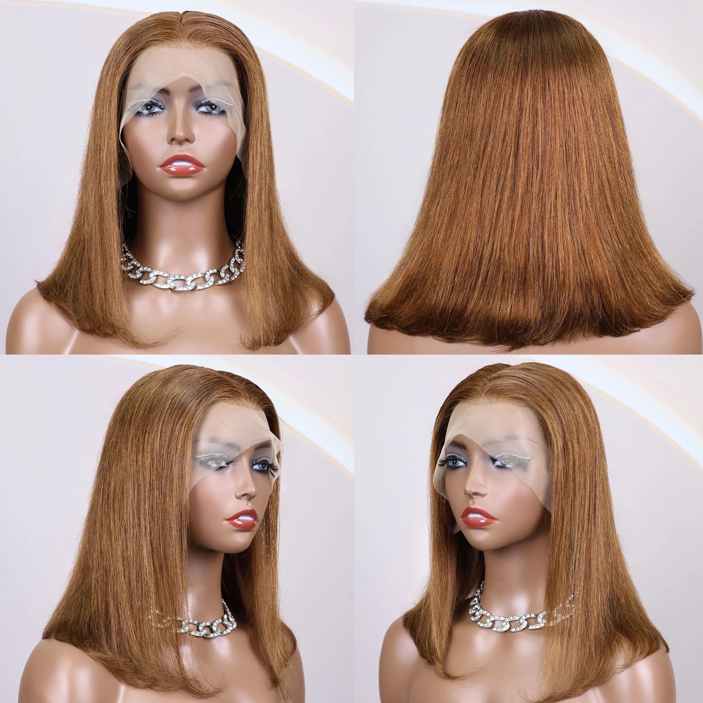 Chocolate Brown Straight Bob Wig (10–14 Inch Options) - SN Wigs & More