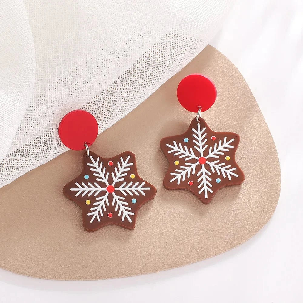 Christmas jewelry charms New Fashion Dangling Earrings Arete Navidad Jewelry for Gift