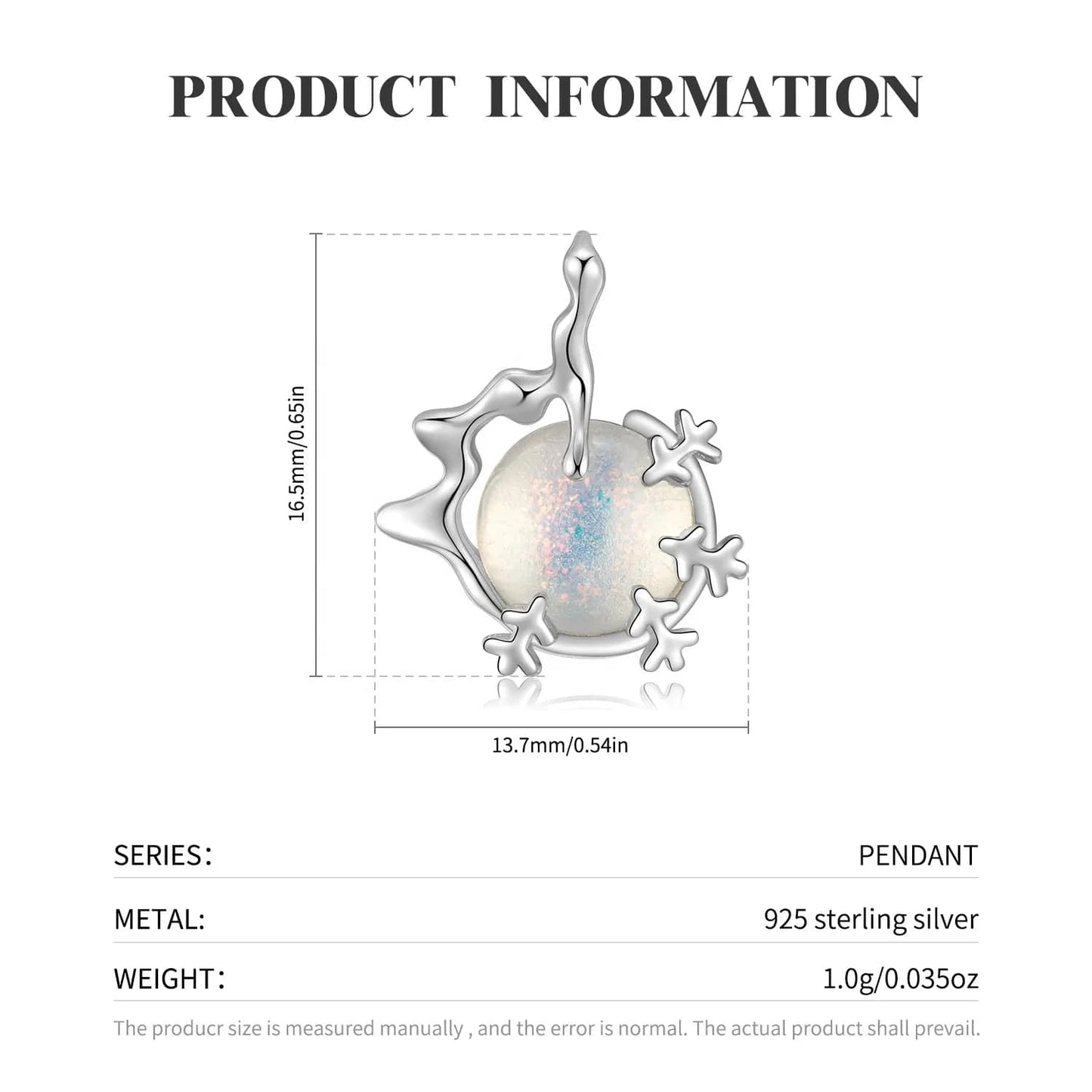 Christmas Snowflake Candy Crystal Pendant Necklace 925 Sterling Silver Necklaces Jewelry for Women Girl Gift Stock Dropshipping