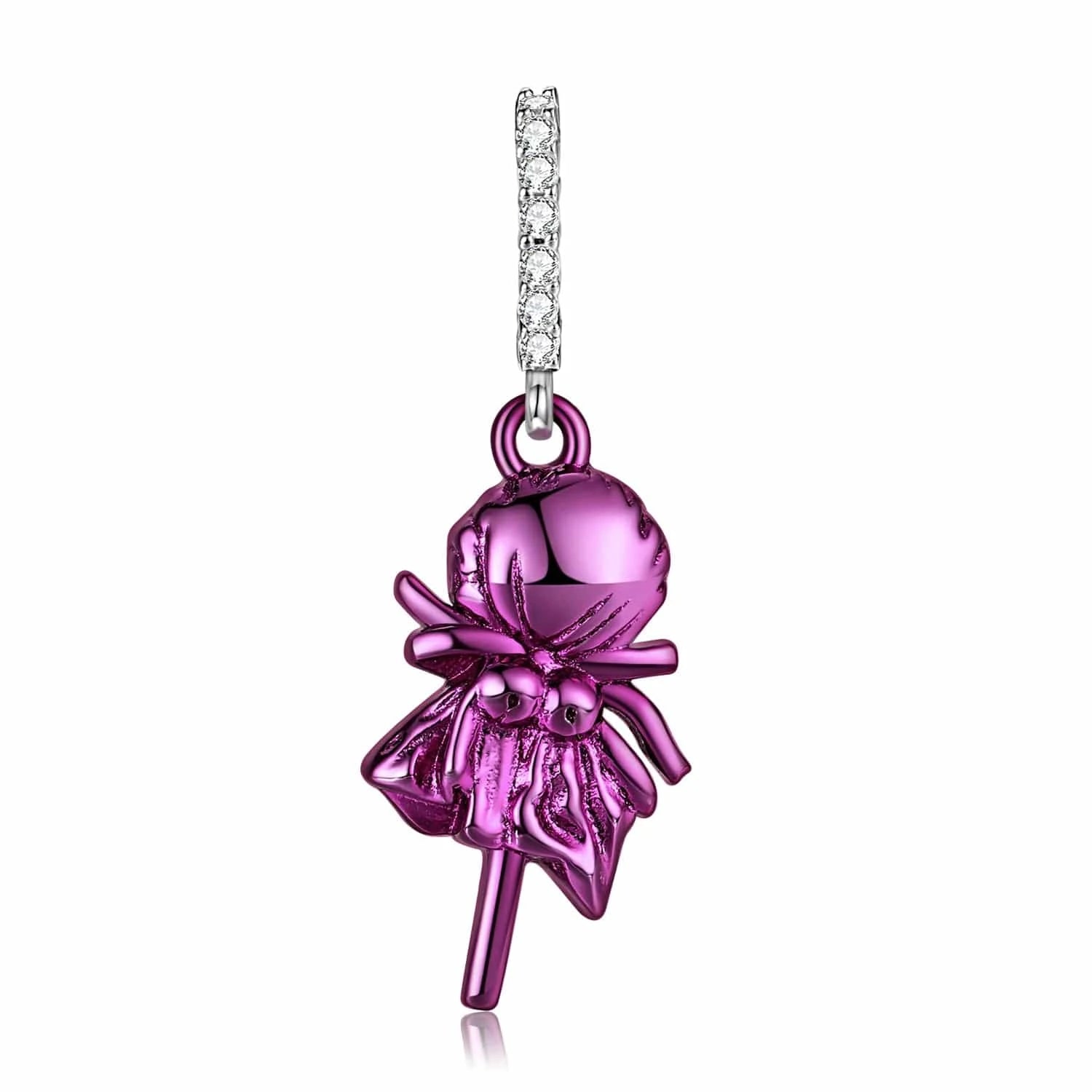 Christmas Snowflake Candy Crystal Pendant Necklace 925 Sterling Silver Necklaces Jewelry for Women Girl Gift Stock Dropshipping