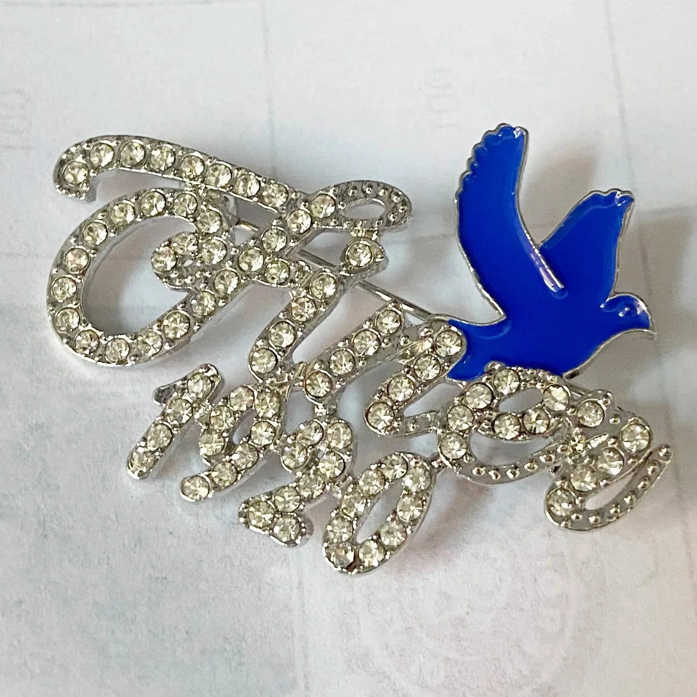 classic / 1 / Silver Plated Greek Sorority ZPB 1920 Blue Rhinestone White Pearl Pigeon Stone Brooches Women Jewelry Accessories
