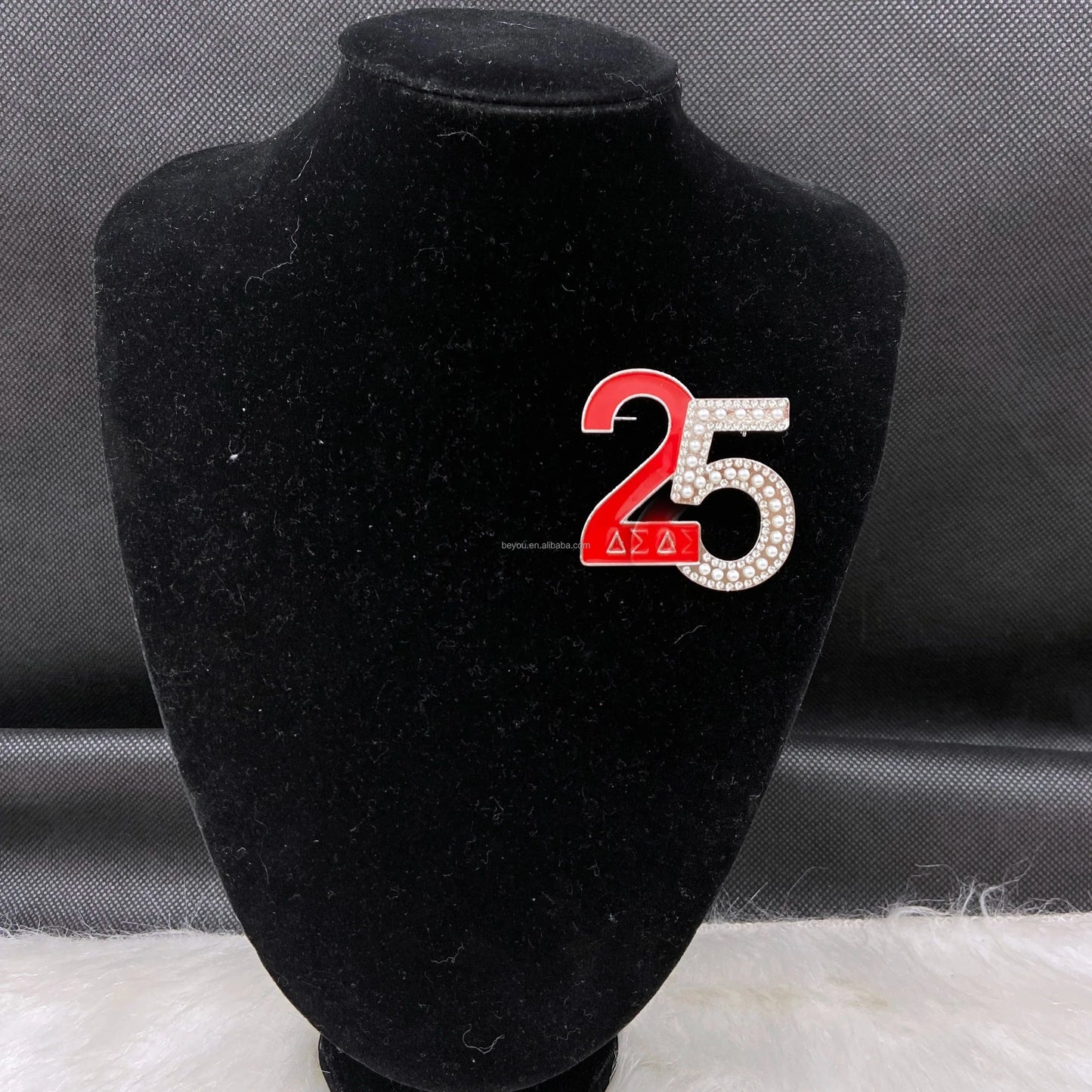 classic / 1 / Silver Plated LARGE Delta Sigma Theta 25th Silver Anniversary Pin DST Brooch Scholarship Sisterhood 25th Deltaversary Pearl Lapel Pin Jewelry