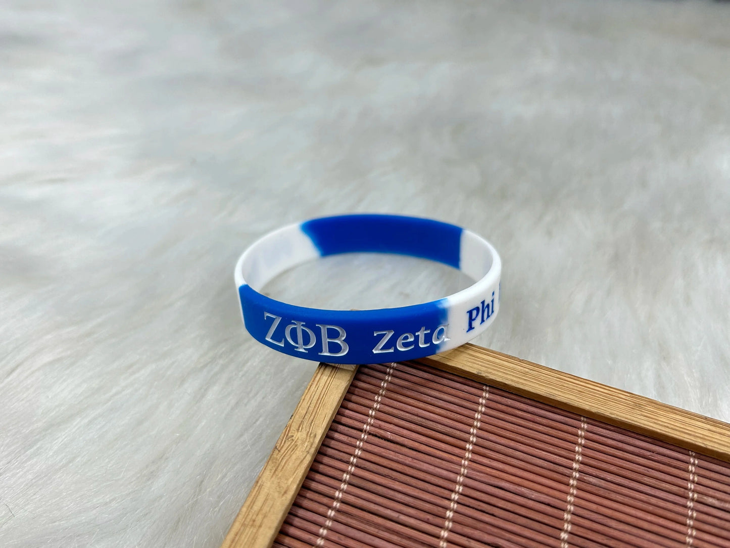 classic / 19CM / 2 Zeta Phi Beta Silicone Bracelet sorority ZPB Blue White Wristbands PVC Bracelet Fellowship Rubber Bracelets
