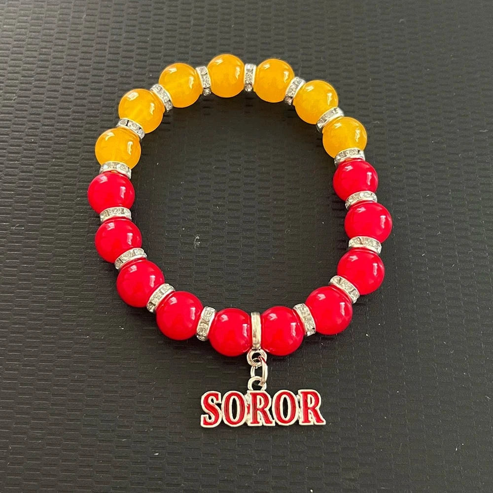 classic / 19CM / pdk National Sorority of Phi Delta Kappa Silicone Bracelet Red Yellow NSPDK Wristbands PVC Bracelet Fellowship Rubber Bracelets