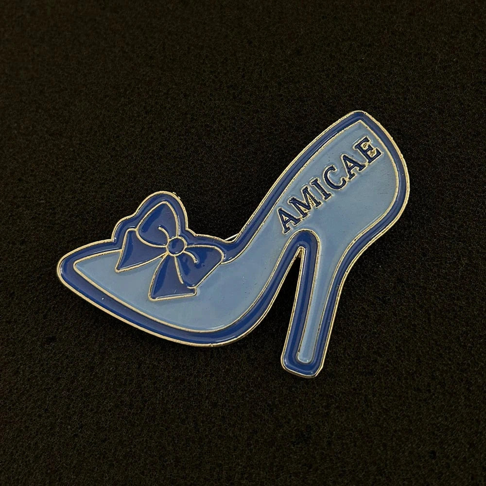 classic / Amicae / Blue White Zinc Plated Greek Letter Large Z Baby Dark Blue Rhinestone Amicae Brooch Pins Elegant Zeta Amicae Alloy Brooch For Women Jewelry Accessories