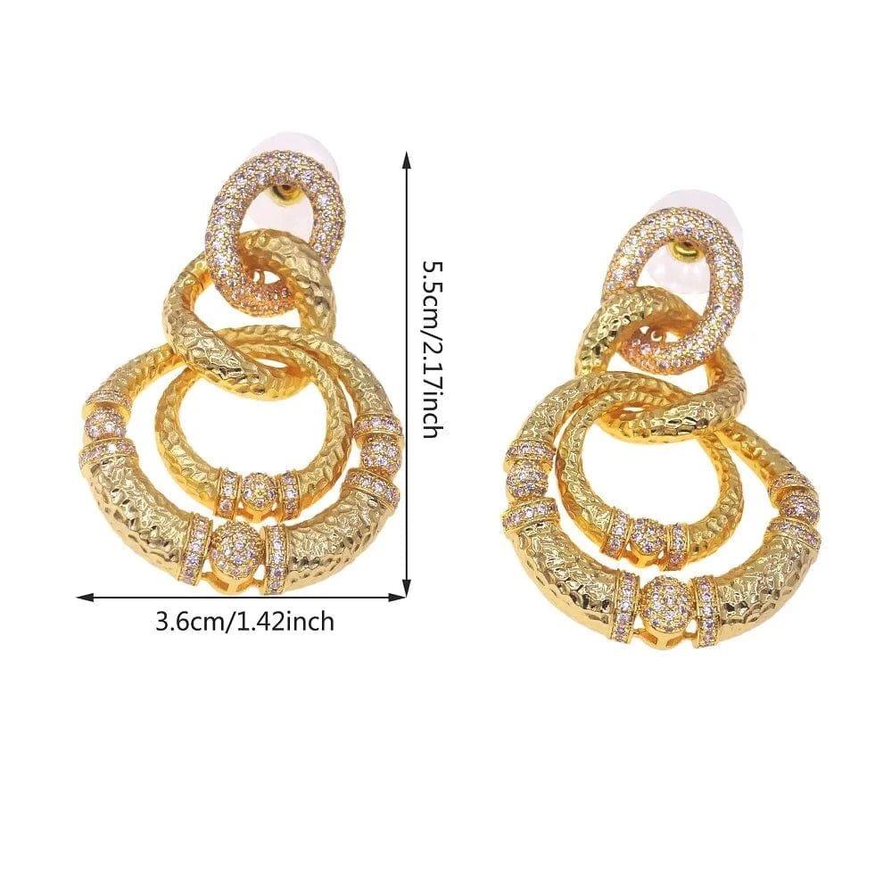 classic / As the picture Yulaili American Diamond Cubic Zirconia Earrings 925 Tremella Needle Women Costume Accessories Wedding Jewelry Factory Wholesale