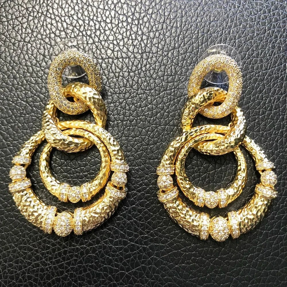 classic / As the picture Yulaili American Diamond Cubic Zirconia Earrings 925 Tremella Needle Women Costume Accessories Wedding Jewelry Factory Wholesale