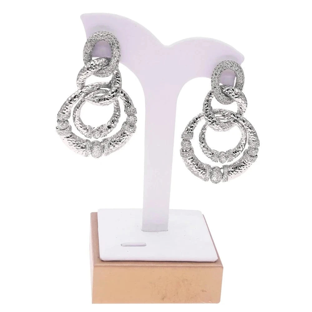 classic / As the picture Yulaili High Quality American Diamond Cubic Zirconia Stones Earrings Women Party Costume Accessories Factory Jewelry Wholesale