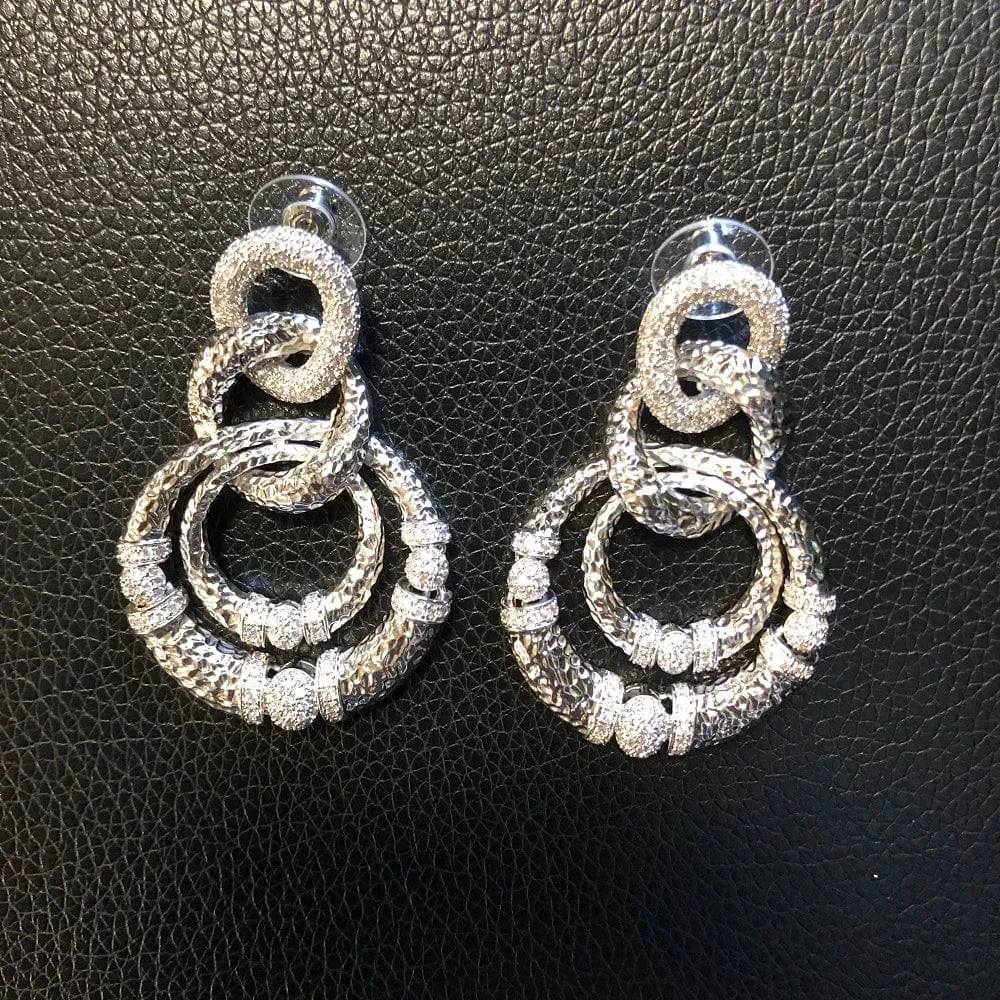 classic / As the picture Yulaili High Quality American Diamond Cubic Zirconia Stones Earrings Women Party Costume Accessories Factory Jewelry Wholesale