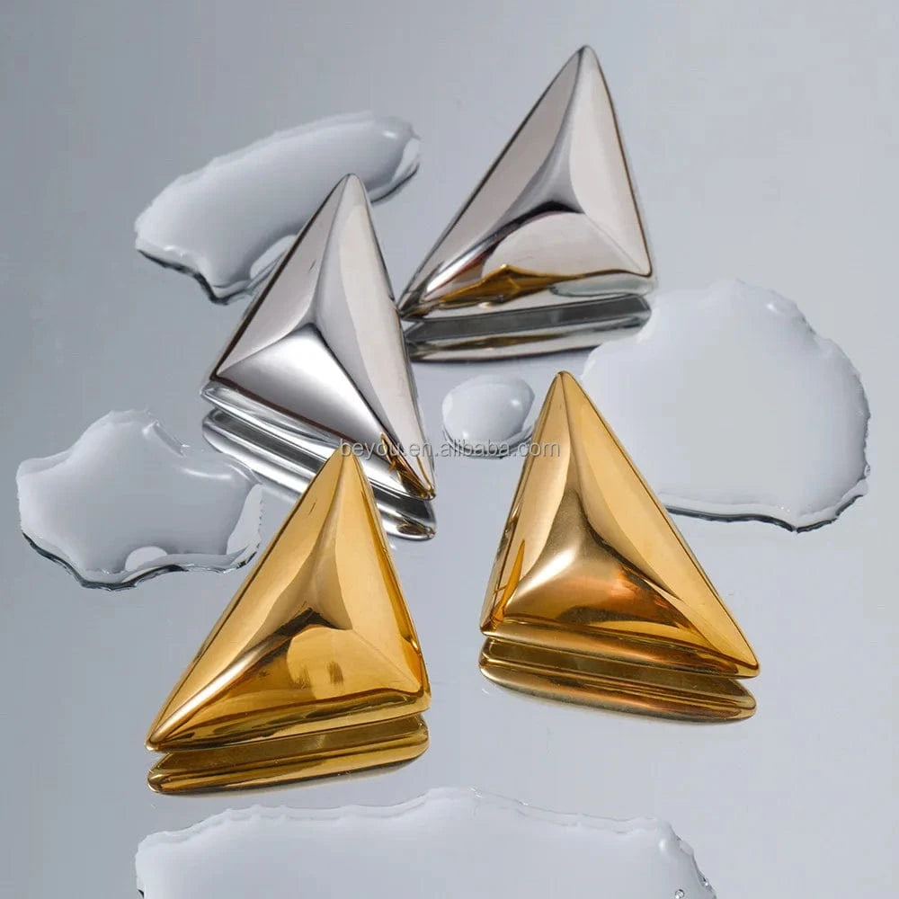 classic / classic / 1 DST Inspiration Copper Geometric Drop Hollow Triangle Delta Earring For Women Dangle Earrings Punk Jewelry Gifts